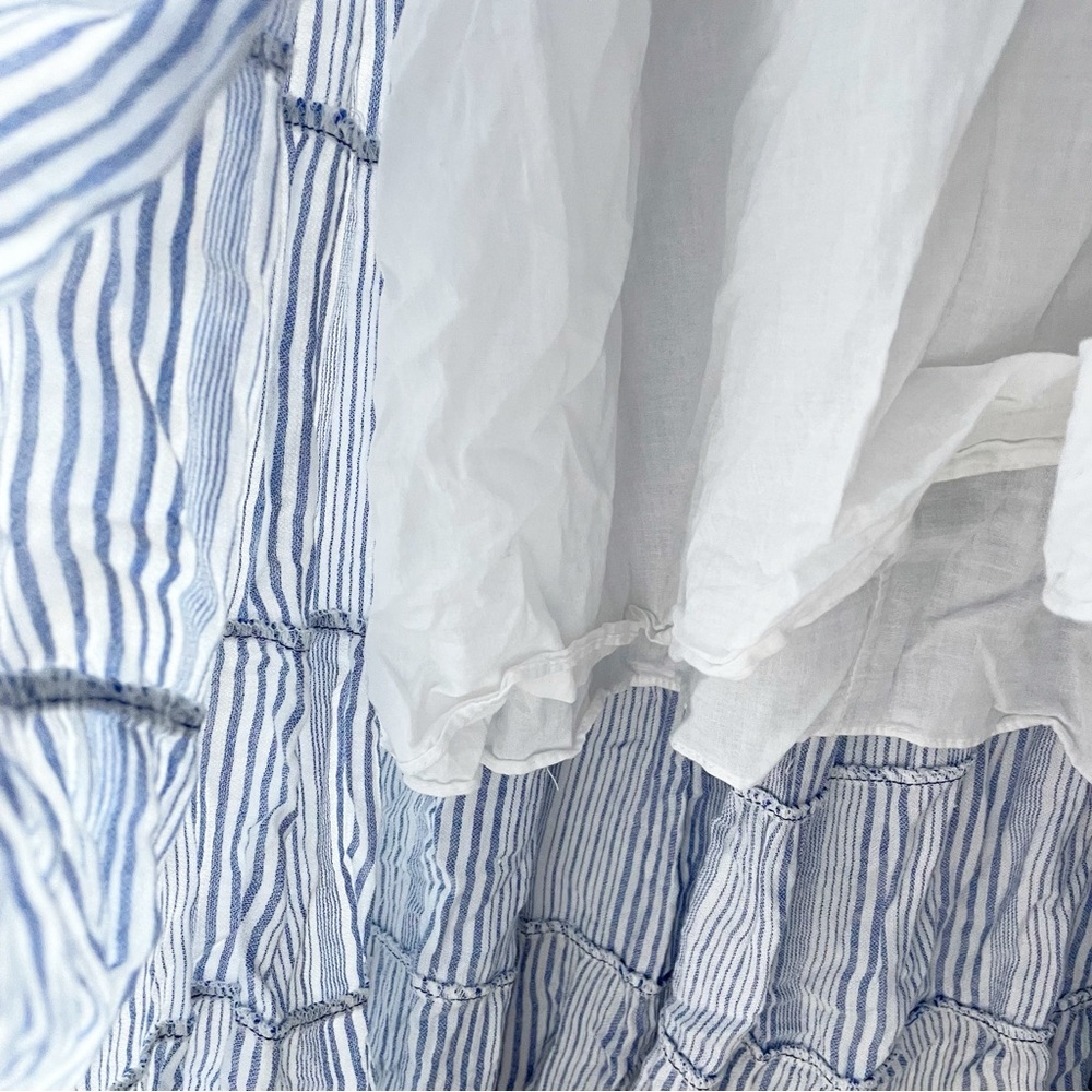 Max Studio Midi Blue Striped Sun Dress | Medium - Picture 6 of 9